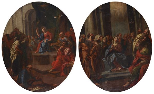 Scuola Italia Meridionale, XVII sec. - Pentecost - Jesus Teaches in the Temple