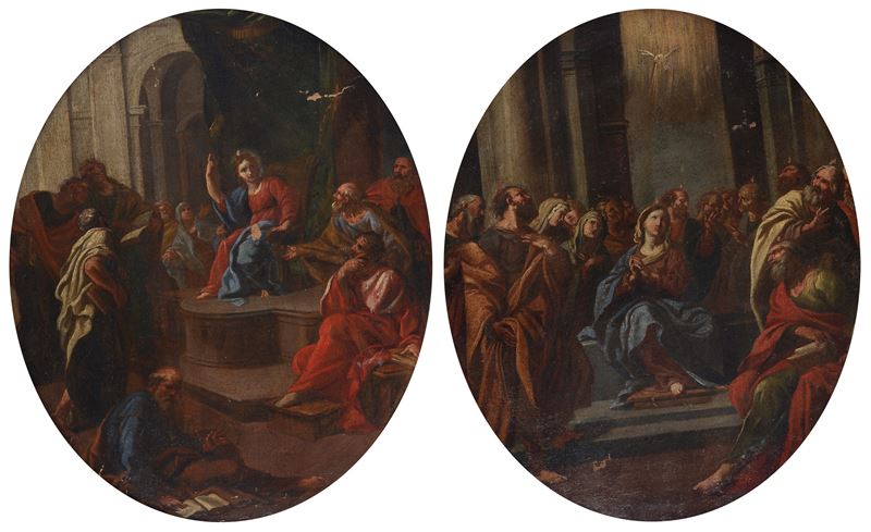 Scuola Italia Meridionale, XVII Sec. - Scuola Italia Meridionale, La Pentecoste – Gesù insegna al...