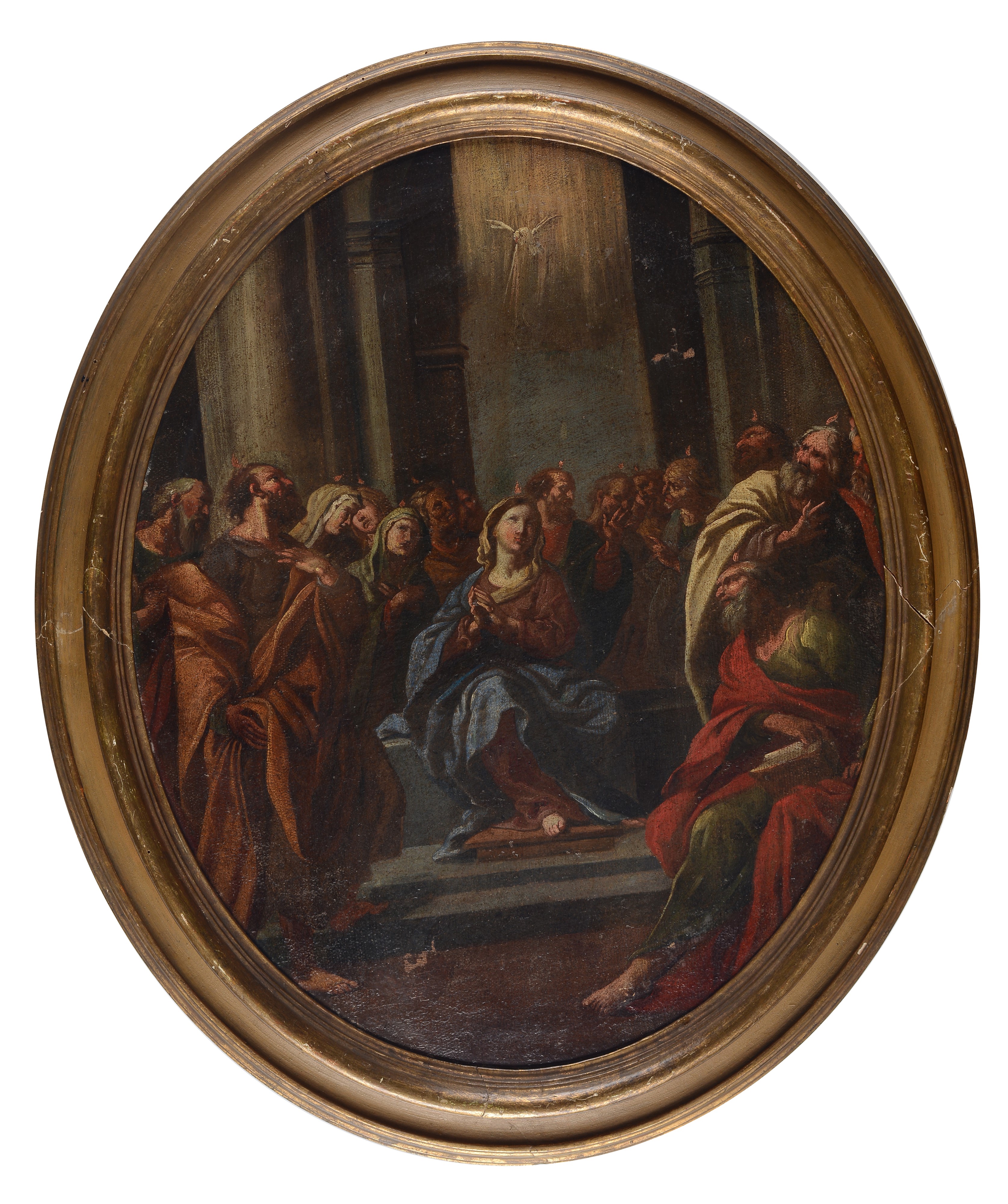 Scuola Italia Meridionale, XVII Sec. - Scuola Italia Meridionale, La Pentecoste – Gesù insegna al...