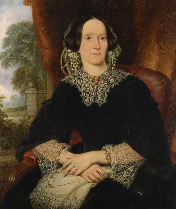 Anonimo, XIX sec. - Portrait of a Lady