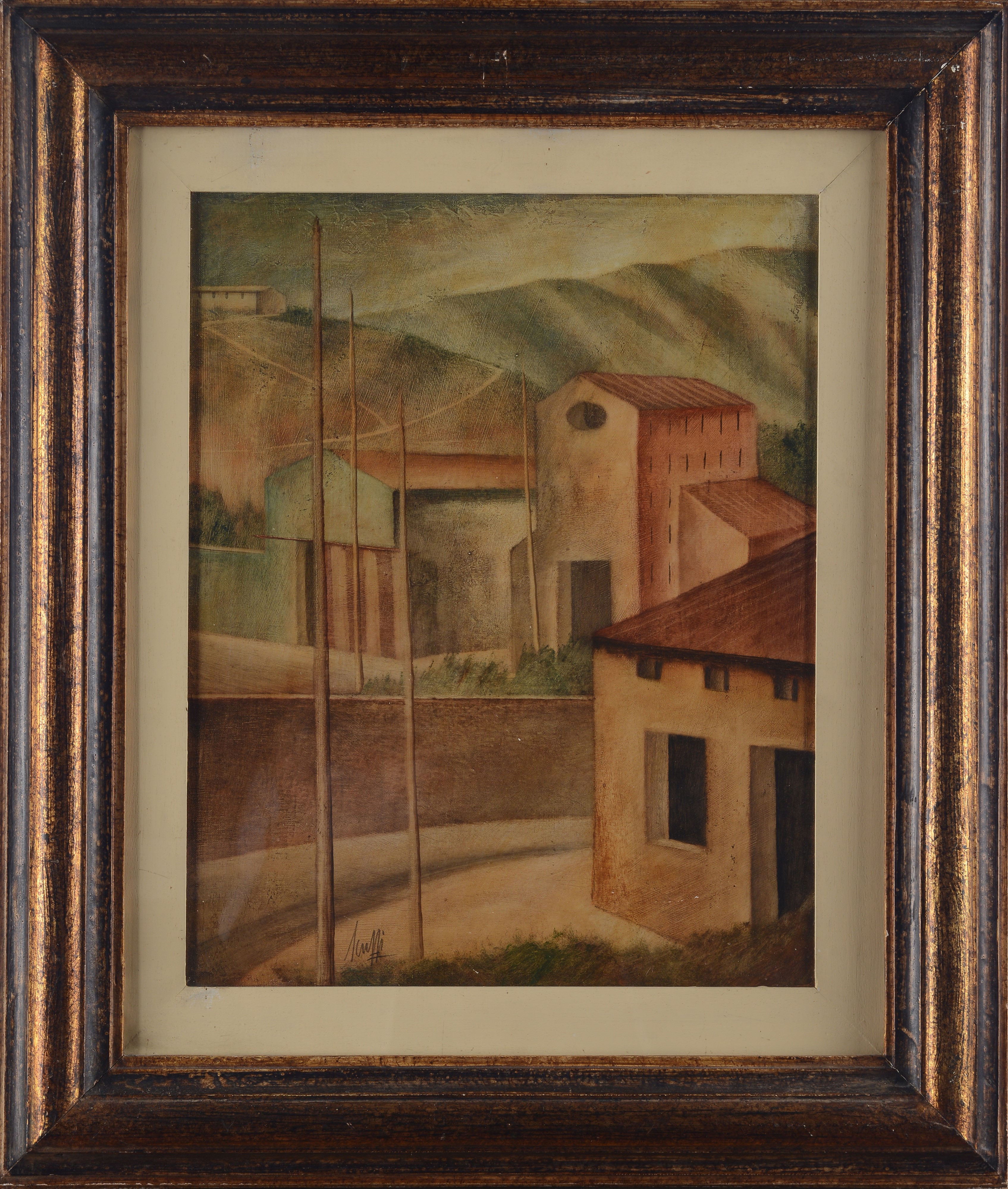 Marcello Scuffi - Paesaggio, olio su tela