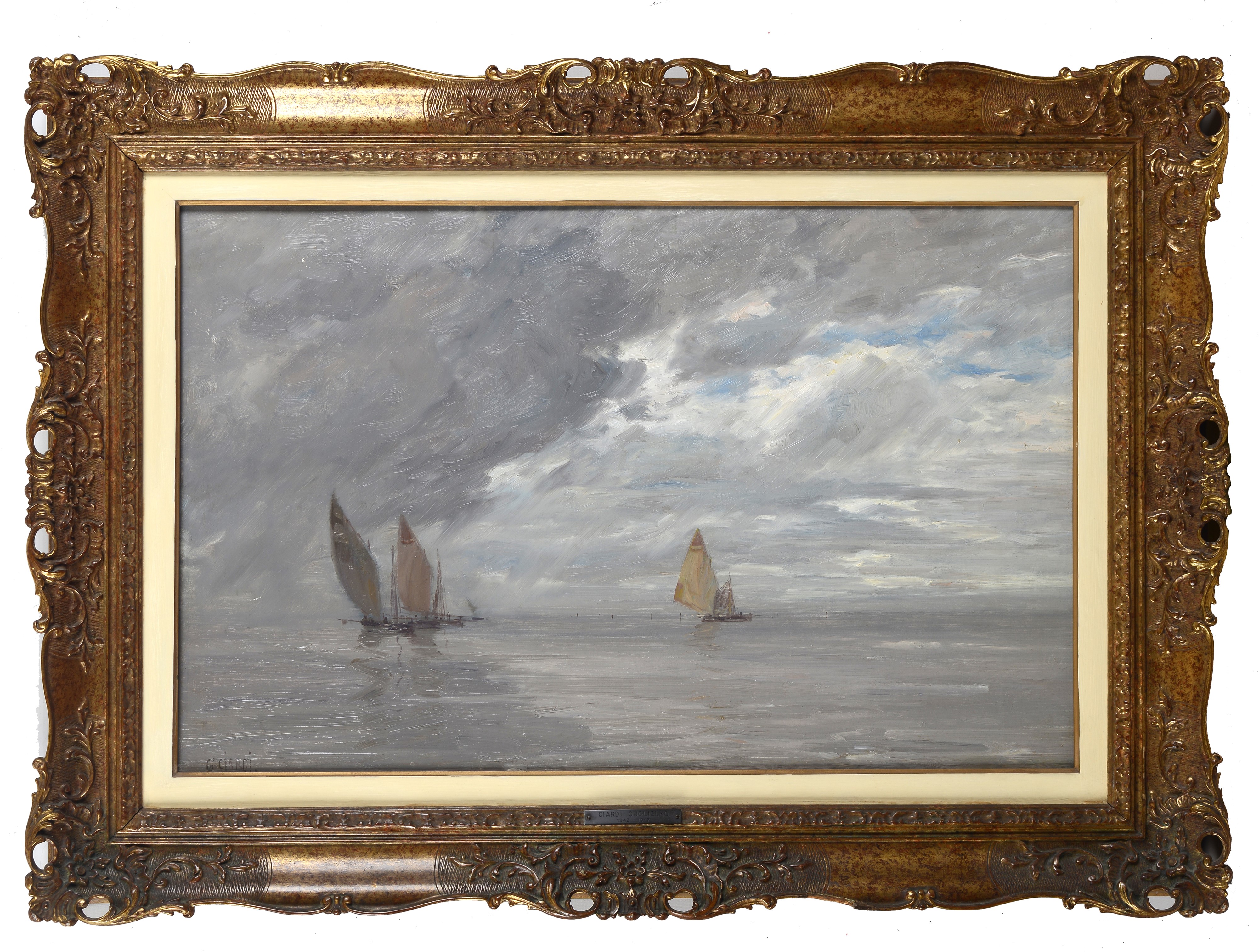 Guglielmo Ciardi - Laguna Veneta, olio su tela