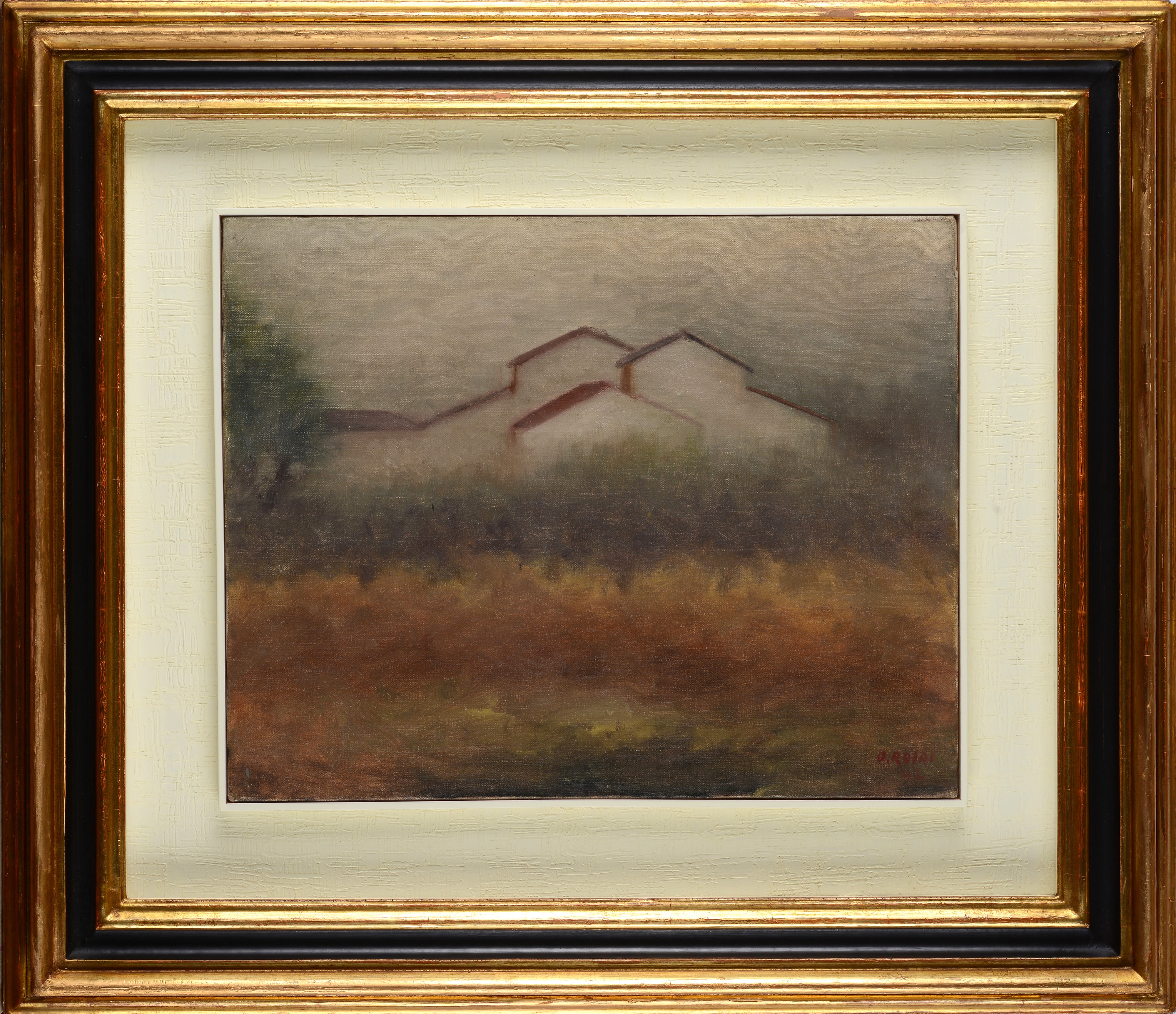 Ottone Rosai - Paesaggio con Case