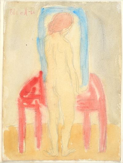 Attrib. a Maurice Blond, Nudo di spalle