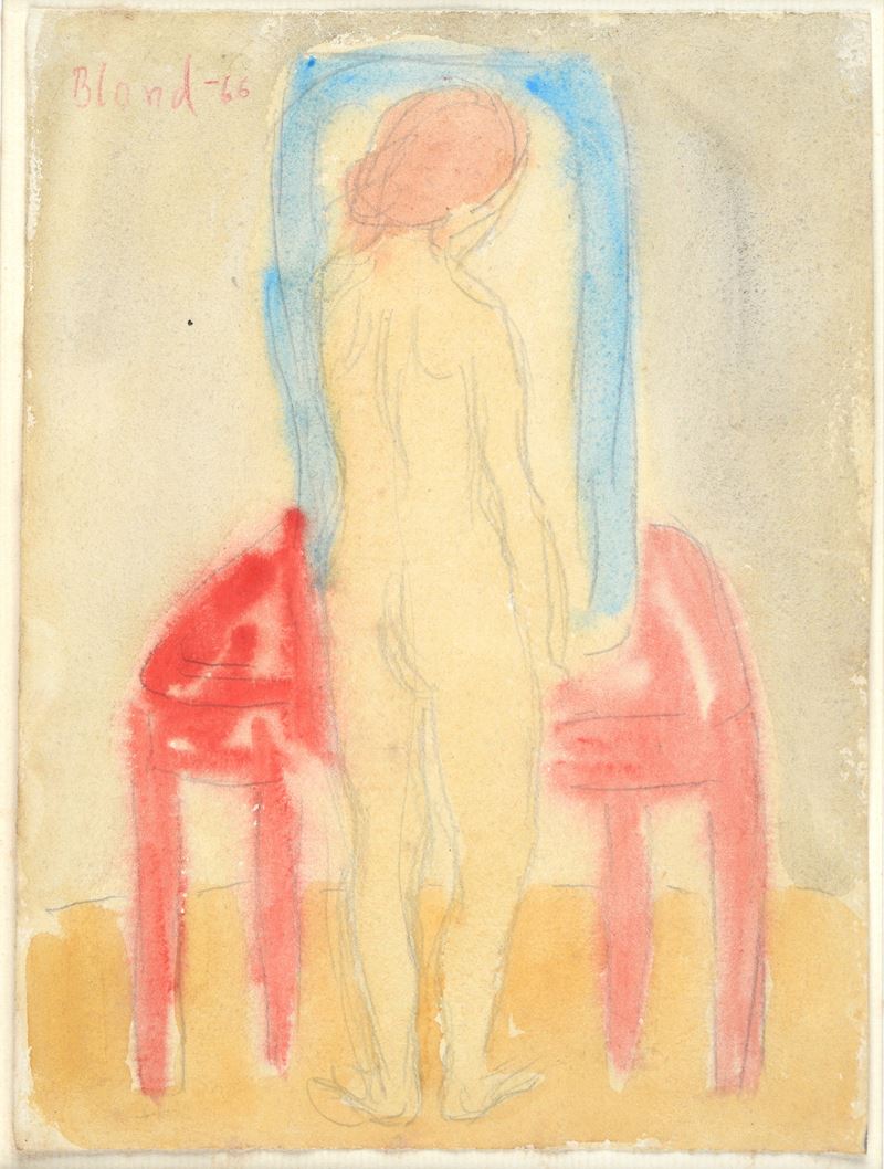 Attr. a Maurice Blond - Attrib. a Maurice Blond, Nudo di spalle