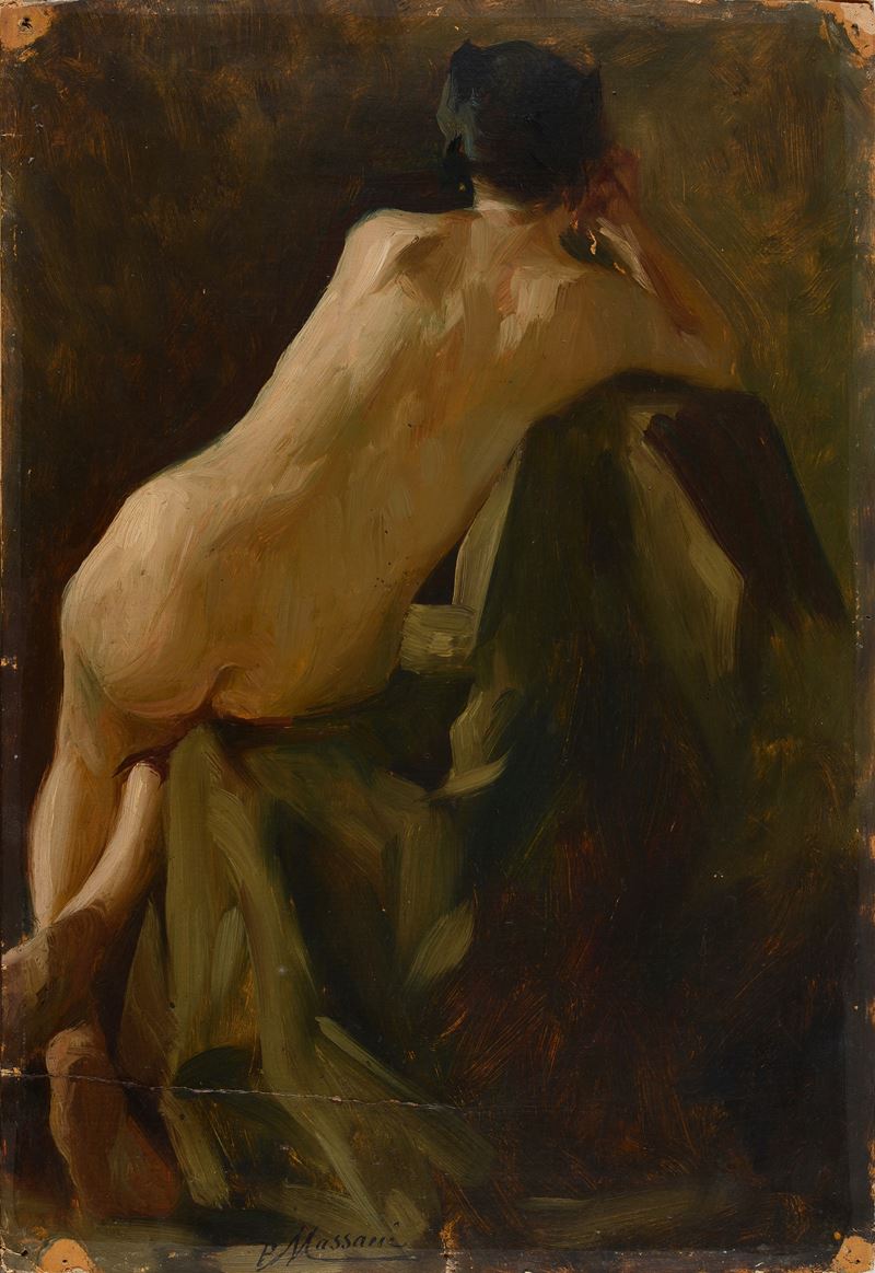 Attr. a Pompeo Massani - Nudo di schiena