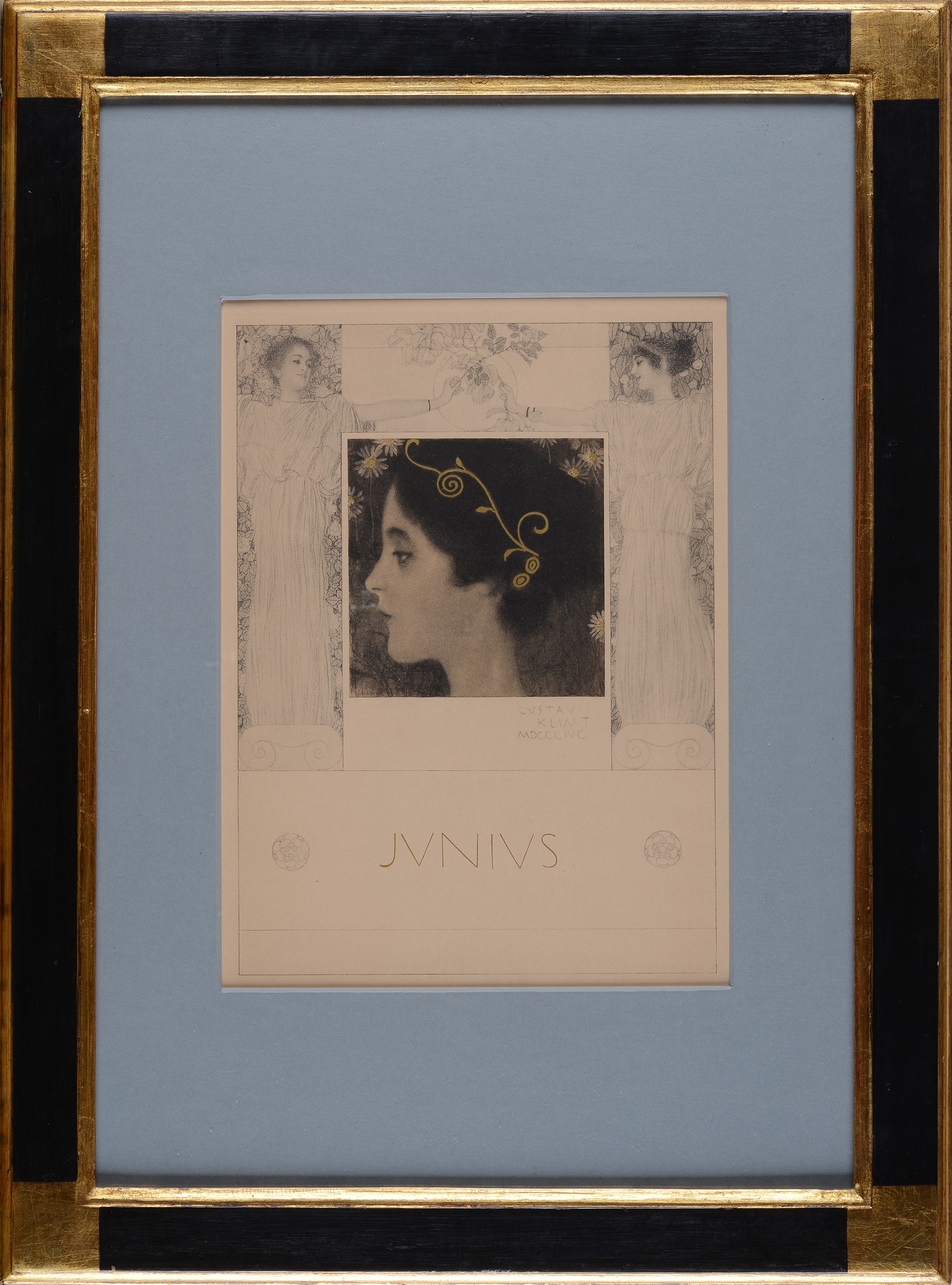 Gustav Klimt - Allegorie (serie 1), litografia con oro