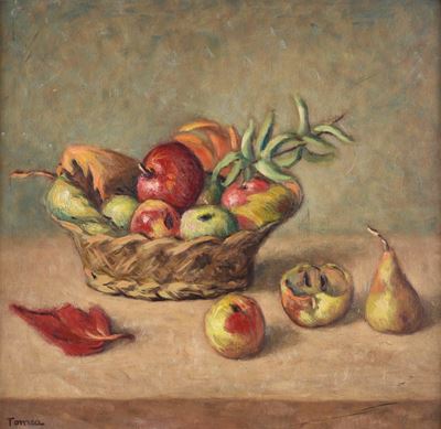 Cestino, olio su tavola (1944)