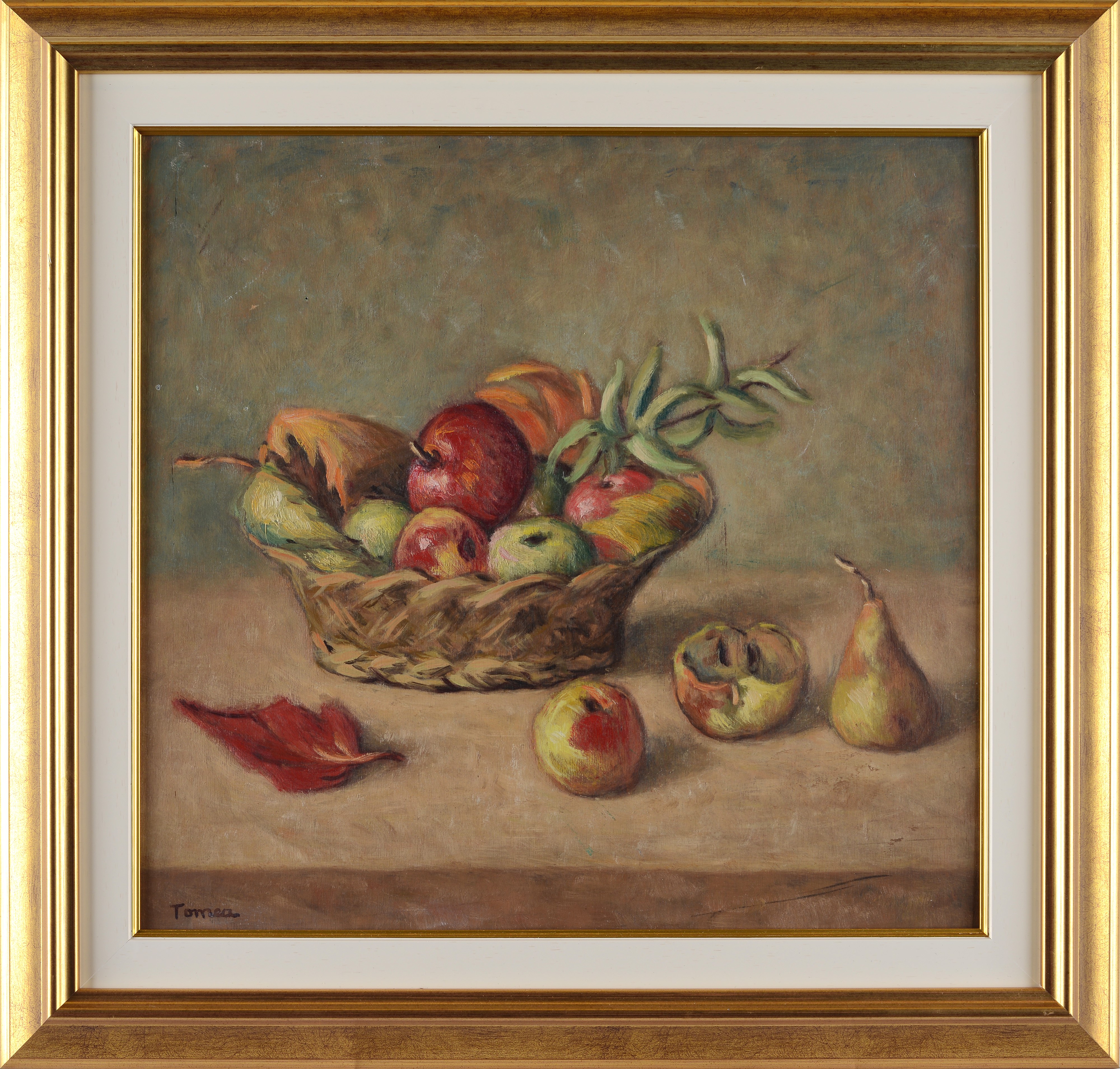 Fiorenzo Tomea - Cestino, olio su tavola (1944)
