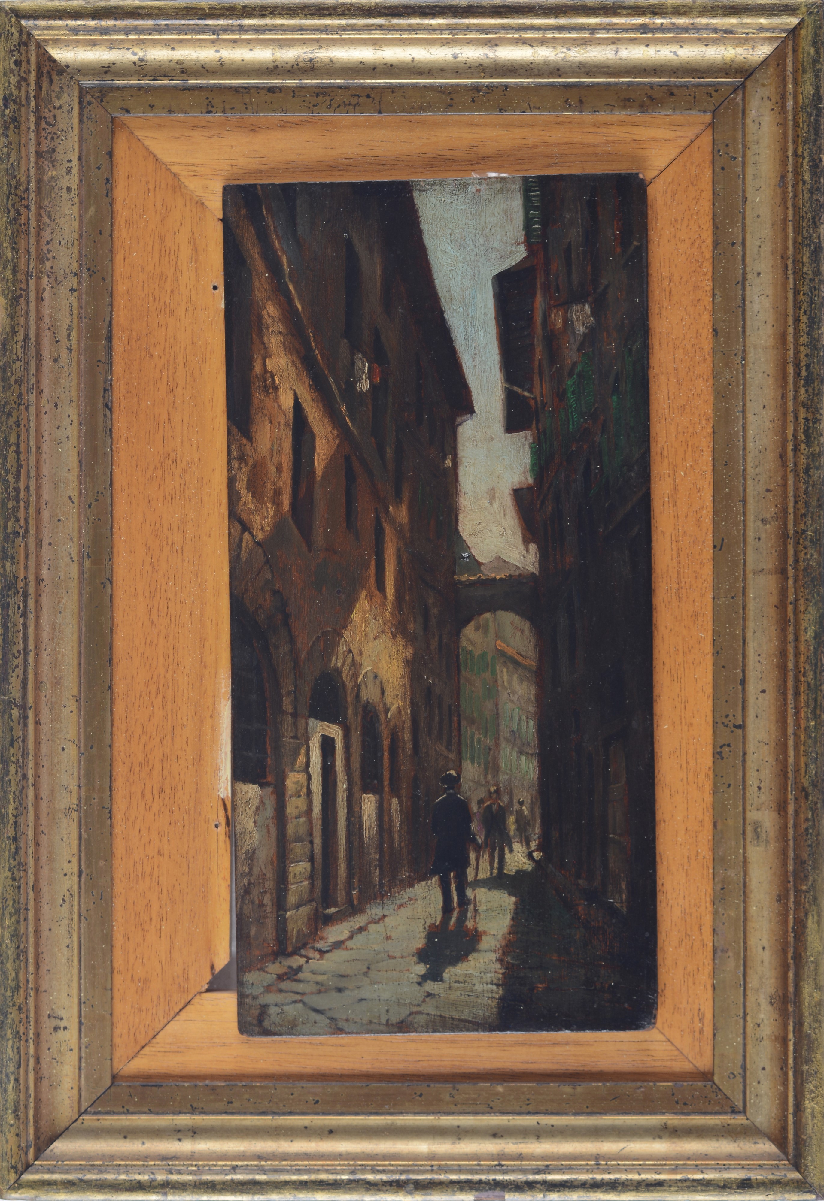 Telemaco Signorini - Scorcio di antico vicolo fiorentino