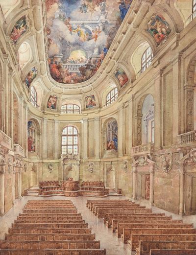 Anonimo, XIX secolo, Interno di chiesa