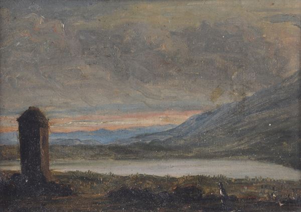 Giuseppe Canella - Paesaggio lacustre