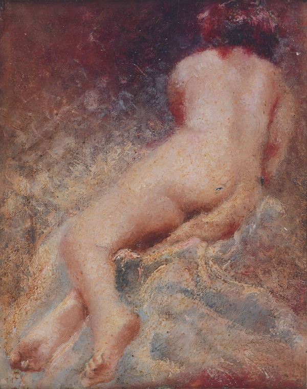 Anonimo, XIX - XX sec. - Nudo di schiena