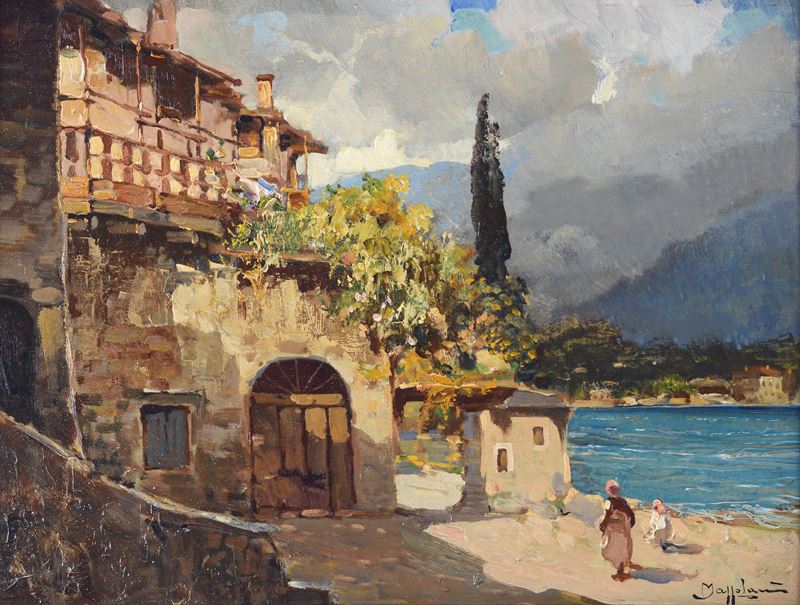 Bruto Mazzolani - Casolare lungo il fiume