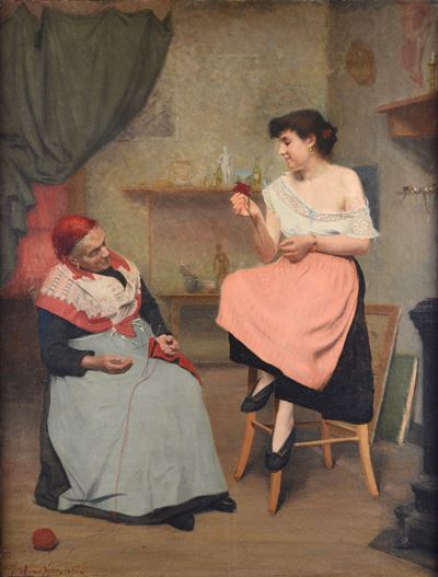 Confidenze, olio su tela