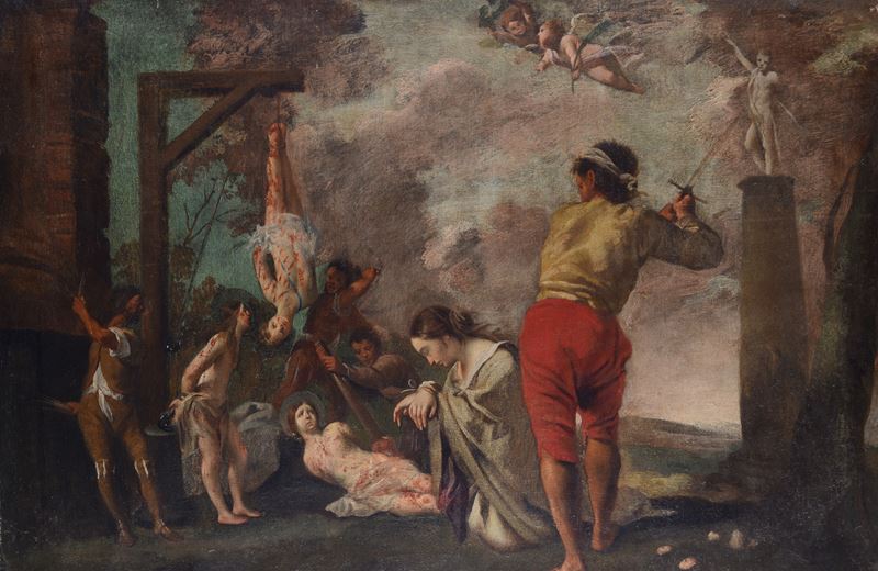 Scuola Veneta, XVII Sec. - Martirio delle vergini