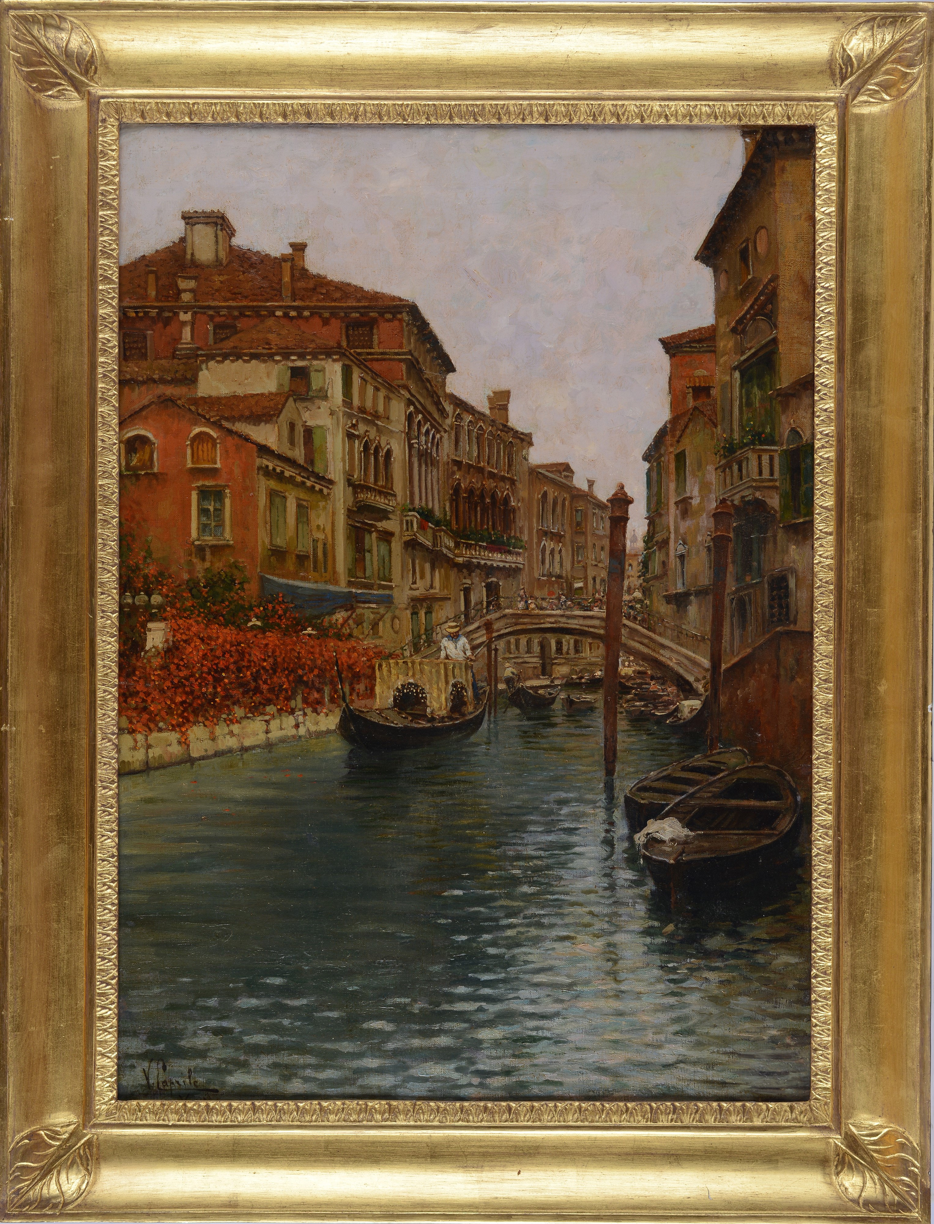 Vincenzo Caprile - Canale a Venezia, olio su tela