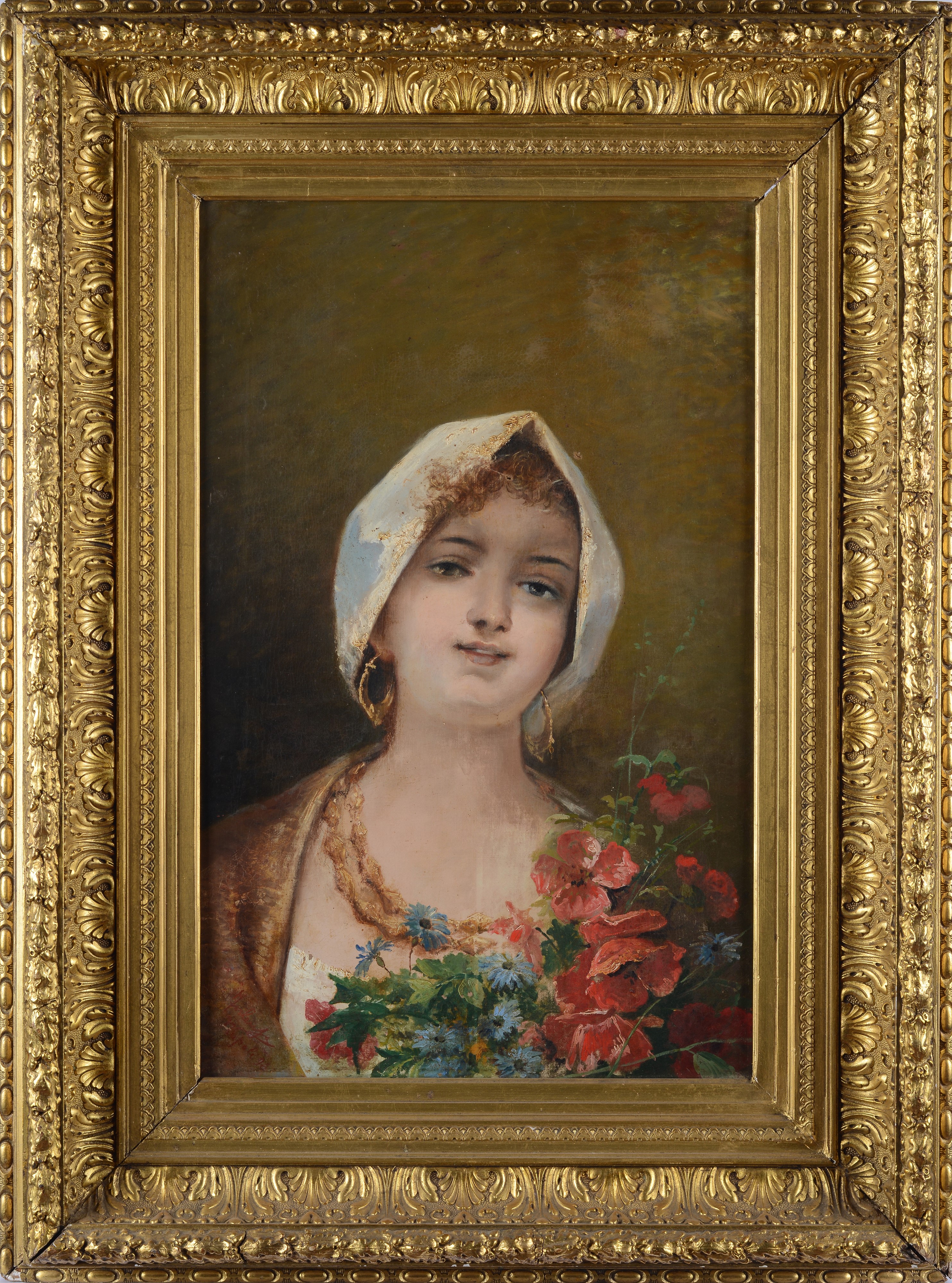 Giovanni Battista Filosa - Donna con fiori