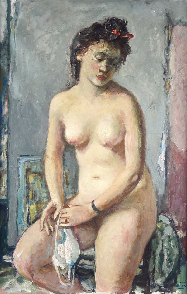 Mario Bucci - Nudo con reggipetto