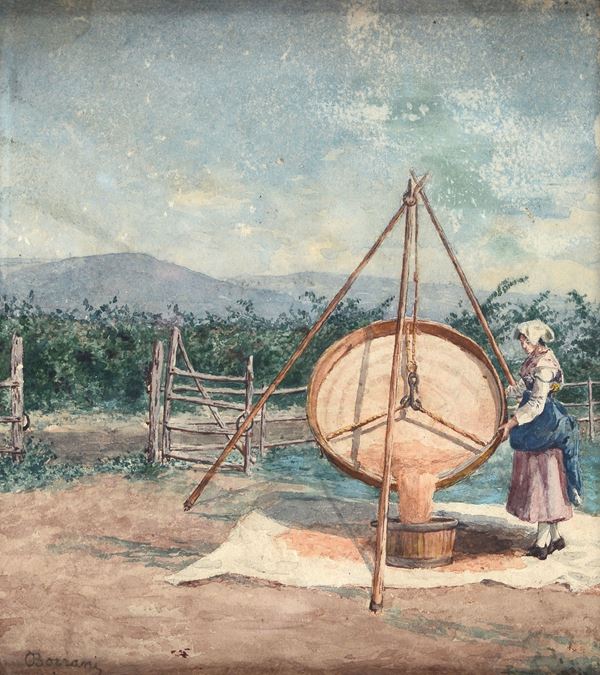 Odoardo Borrani - Contadine al setaccio
