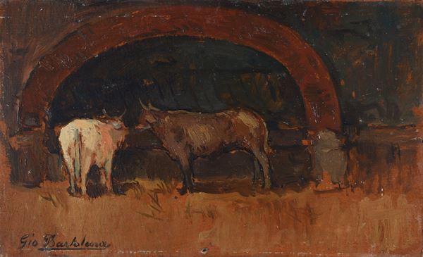 Giovanni Bartolena - Buoi alla mangiatoia