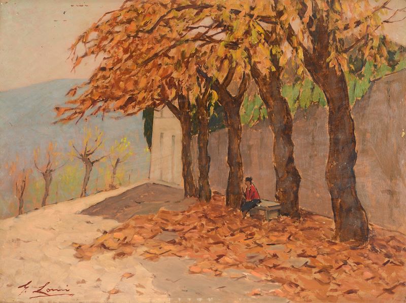 Giovanni Lomi - Autunno. Caduta delle foglie