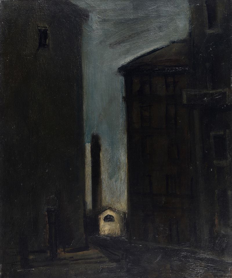 Mario Sironi - Periferia, olio su tela