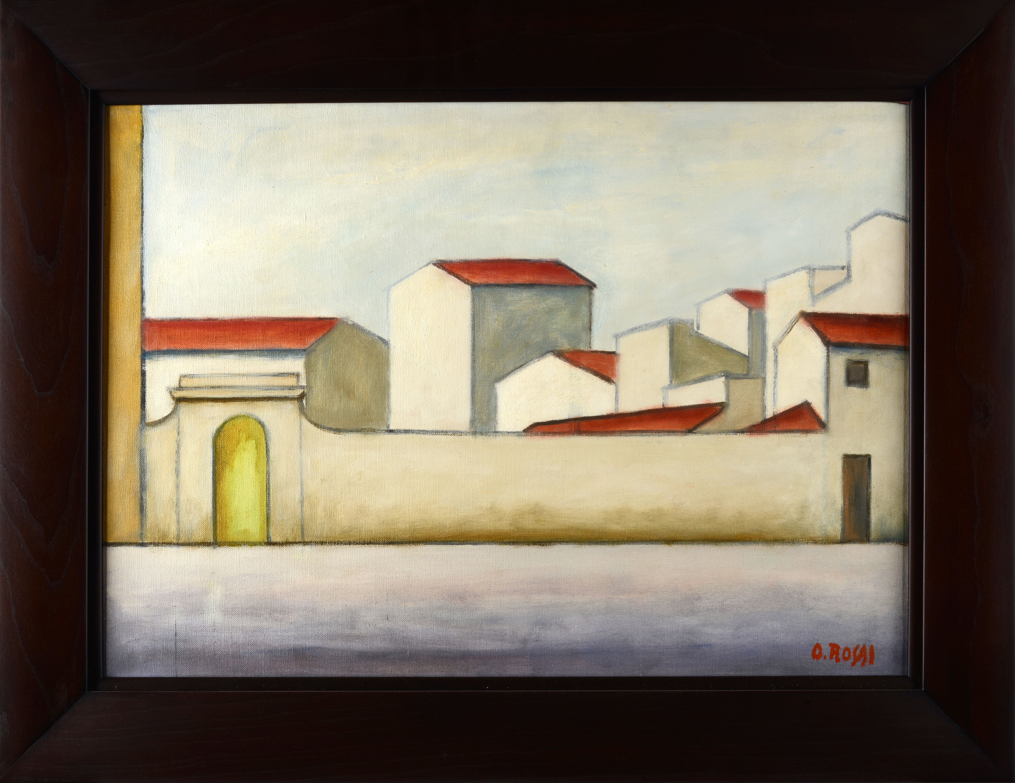 Ottone Rosai - Piazza del Carmine, olio su tela (1955)