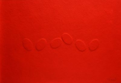 Sei ovali arancioni (calcografia, 2000)