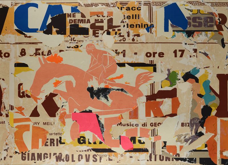 Mimmo Rotella - Il cavaliere rosso