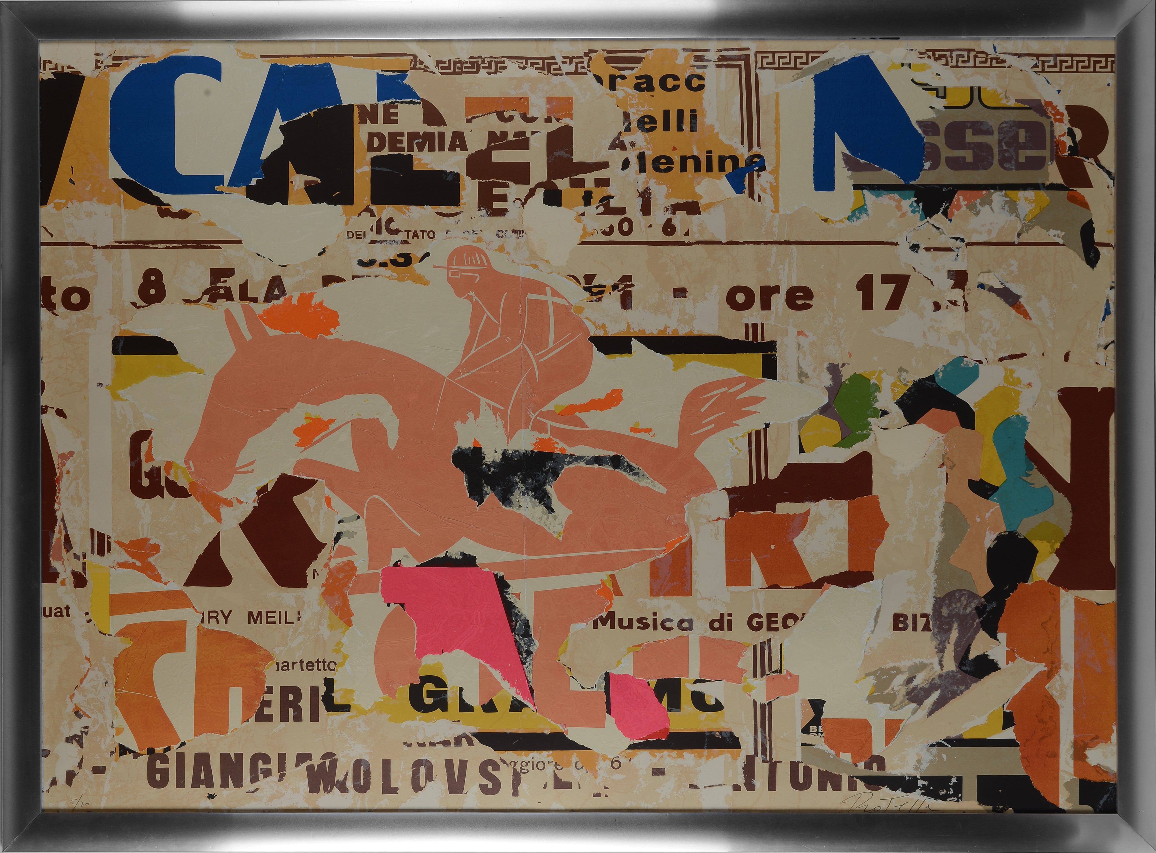 Mimmo Rotella - Il cavaliere rosso