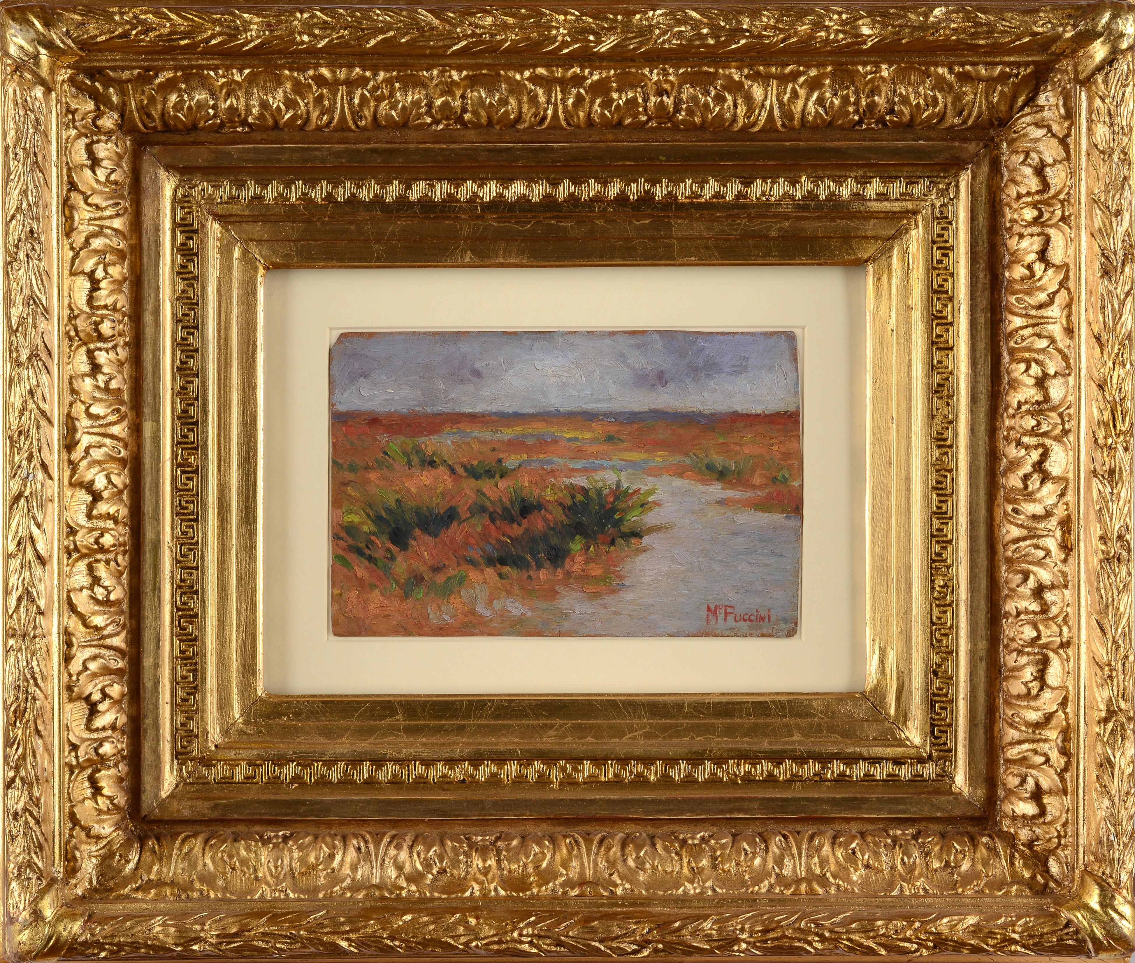 Mario Puccini - Campo, olio su tavoletta