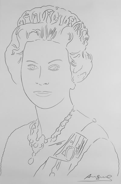 Queen Elizabeth II, matita su carta
