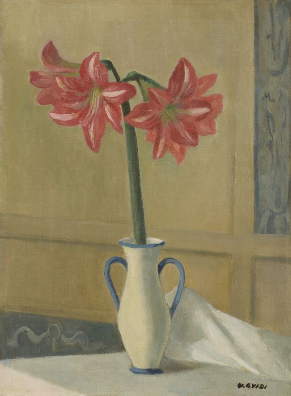 Virgilio Guidi - Vaso di fiori (amarilli)