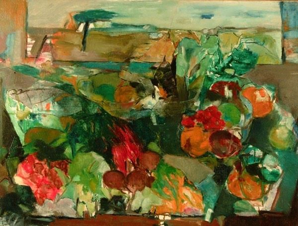 Ilio Fiorini : Still life and landscape  - Oil painting on canvas, - Auction MODERN  ART - TUSCANY AUTHORS - Galleria Pananti Casa d'Aste