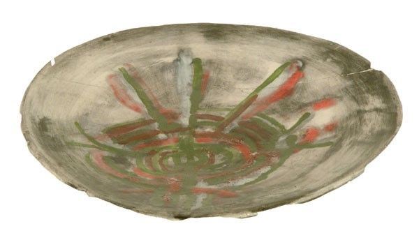 Achille Perilli : Senza titolo  - Piatto in ceramica policroma, - Asta Autori dell'800-900 - I - Galleria Pananti Casa d'Aste