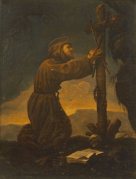 Scuola Veneta, XVIII sec. - San Francesco in preghiera