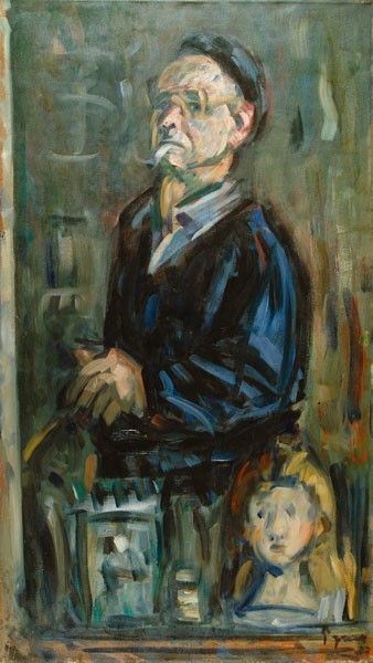 Enzo Pregno : Autoritratto nello studio, 1957  - Olio su tela, - Asta Autori dell'800-900, Arte moderna e contemporanea - I - Galleria Pananti Casa d'Aste