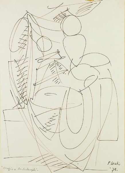 Primo Conti : Senza titolo  (1975)  - Litografia - Auction ASTA A TEMPO - Autori dell'800-900, Moderni e Contemporanei, Grafica ed Edizioni - I - Galleria Pananti Casa d'Aste