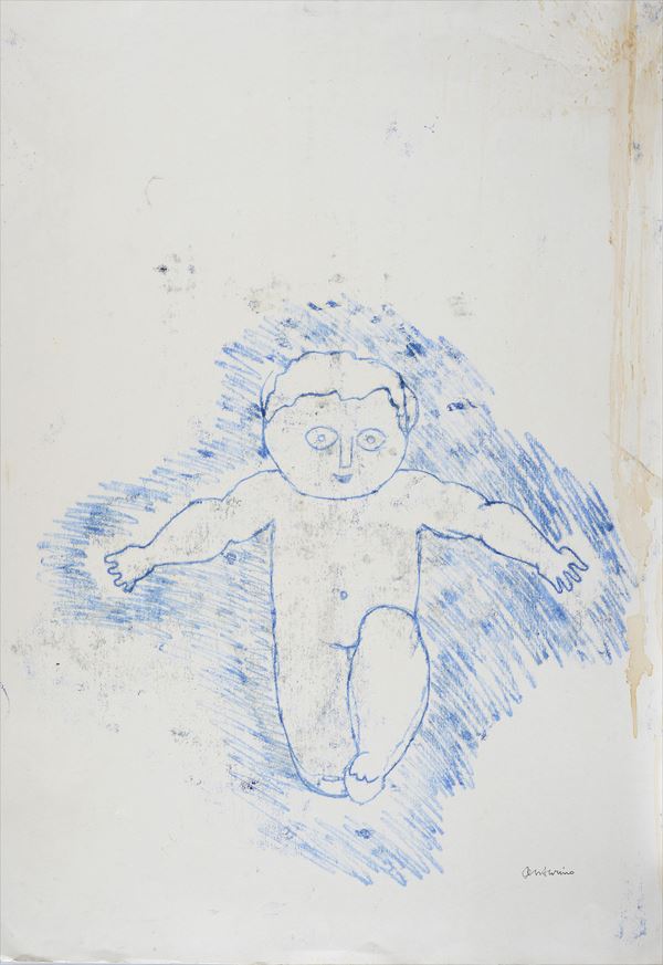 Venturino Venturi : Birth  ((1970))  - Monotype in oil on paper - Auction MODERN AND CONTEMPORARY ART - II - Galleria Pananti Casa d'Aste