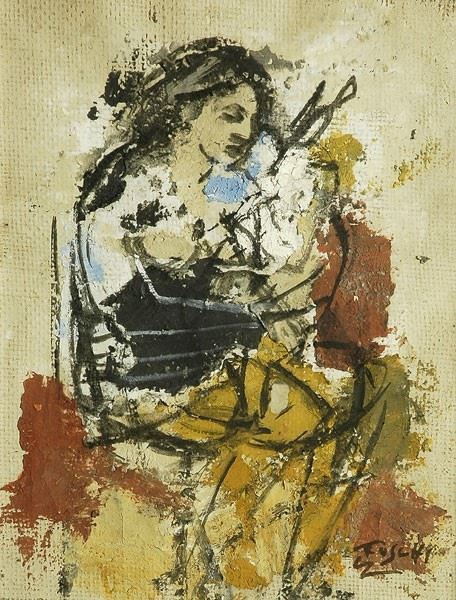 Ermanno Toschi : Maternità  - Olio su tela - Asta STORART: Dipinti, oggetti, arredi dal XVII al XX sec. - II - Galleria Pananti Casa d'Aste