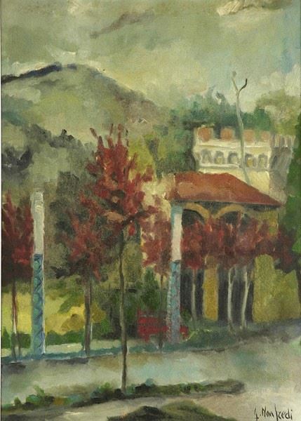 Giuseppe Manfredi : Landscape  - Oil painting on canvas - Auction MODERN  ART - TUSCANY AUTHORS - Galleria Pananti Casa d'Aste