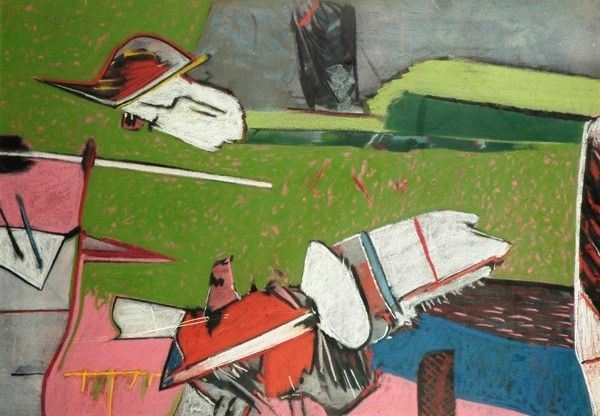 B. Pinto : Paesaggio  - Olio su carta - Asta Arte Moderna e Contemporanea - Galleria Pananti Casa d'Aste
