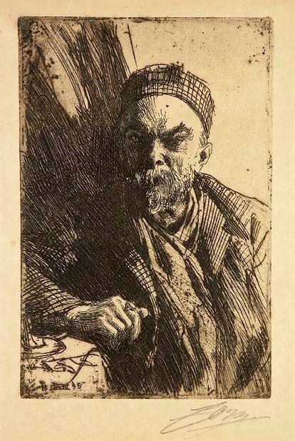 Anders Leonard Zorn : La ferme a Noel  - Etching - Auction GRAPHICS, AND EDITIONS - Galleria Pananti Casa d'Aste