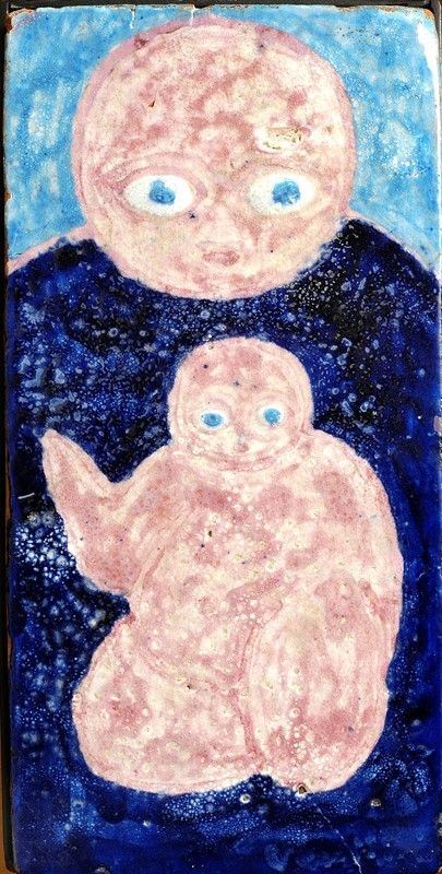 Venturino Venturi : Maternità  - Ceramica su mattone - Asta ARREDI E OGGETTISTICA - Galleria Pananti Casa d'Aste