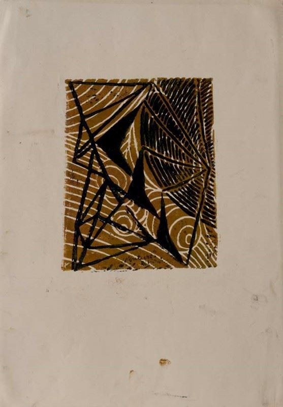 Venturino Venturi : Black brown  (1948)  - Mixed technique on paper - Auction MODERN  ART - TUSCANY AUTHORS - Galleria Pananti Casa d'Aste