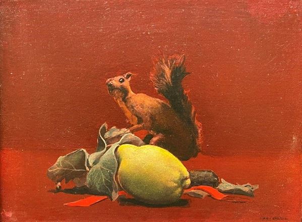Gianni Cacciarini - Condotta - Natura morta con scoiattolo