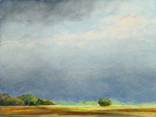 Rodolfo Ceccotti : Grande pino  (2005)  - Olio su cartone - Asta Arte Moderna e Contemporanea - III - Galleria Pananti Casa d'Aste