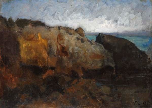 Vincenzo Cabianca - Scogli a Castiglioncello