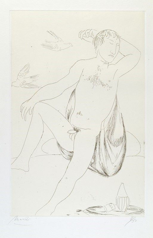 Giacomo Manz&#249; : Nudo  - Acquaforte - Auction Arte Moderna e Contemporanea - II - Galleria Pananti Casa d'Aste